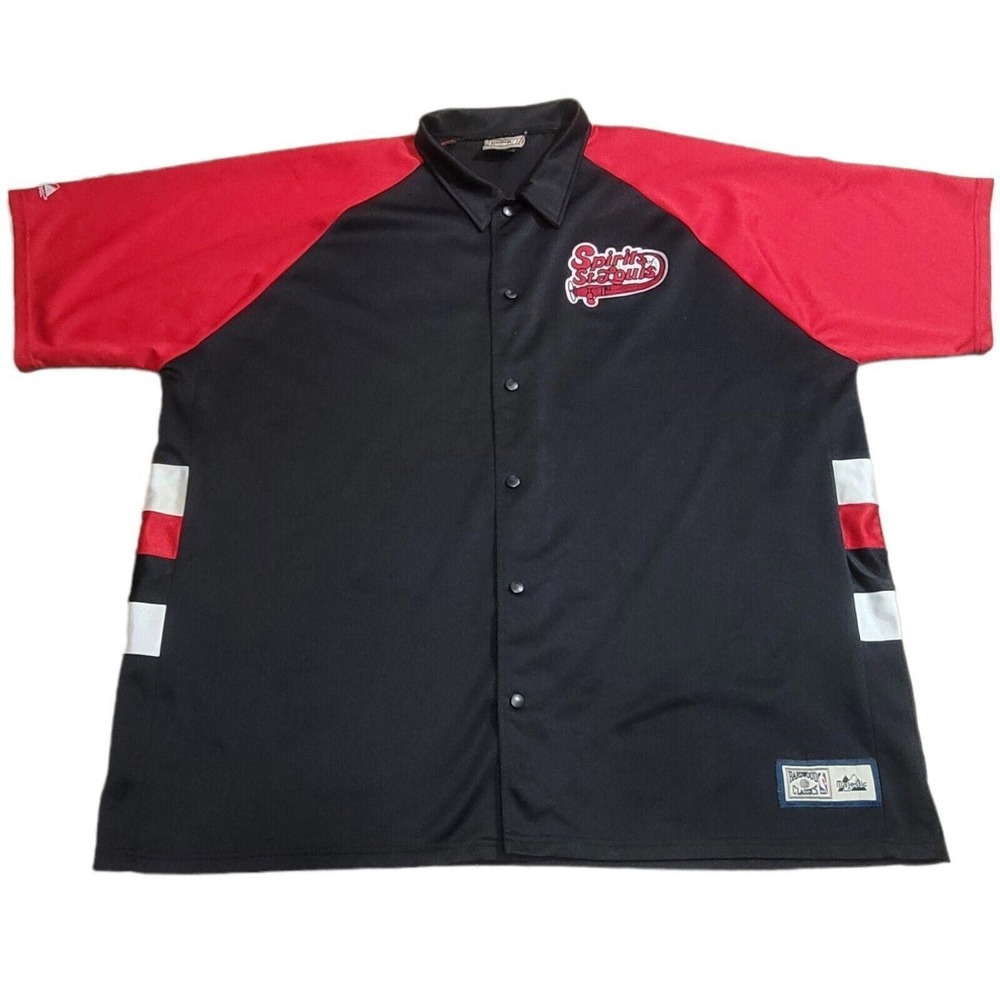 Vtg. Majestic Hardwood‎ Classic St. Louis Spirits Button Up Jersey Size 4XL BH